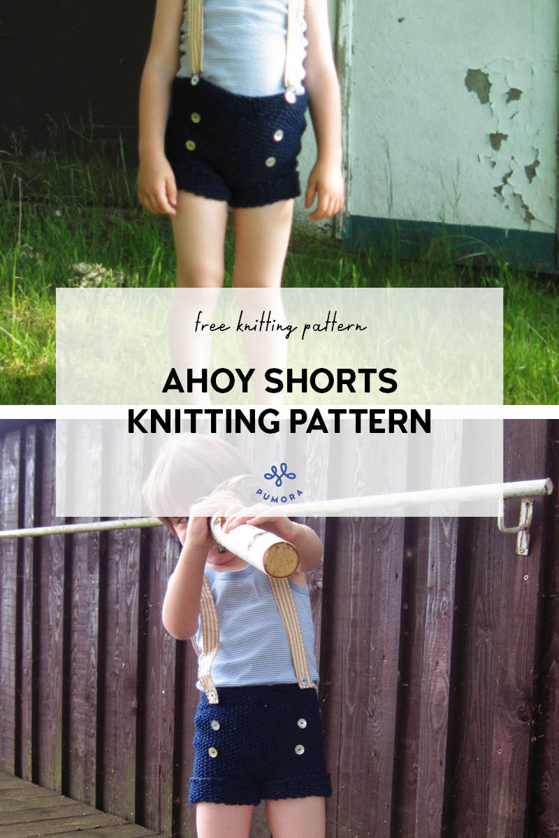 Free knitting pattern: Ahoy shorts