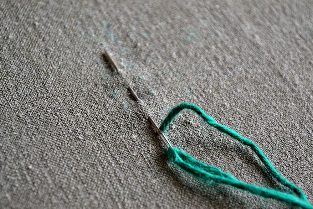 How to embroider the running stitch
