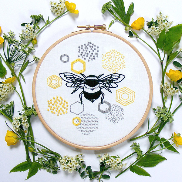 The best of Bee hand embroidery patterns