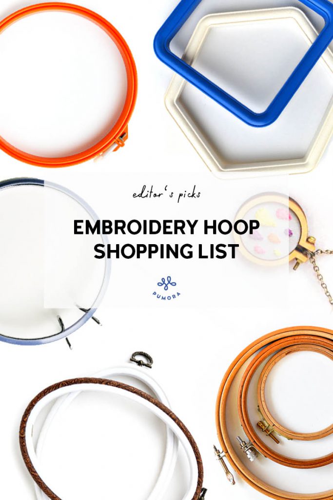 embroidery hoop shopping list