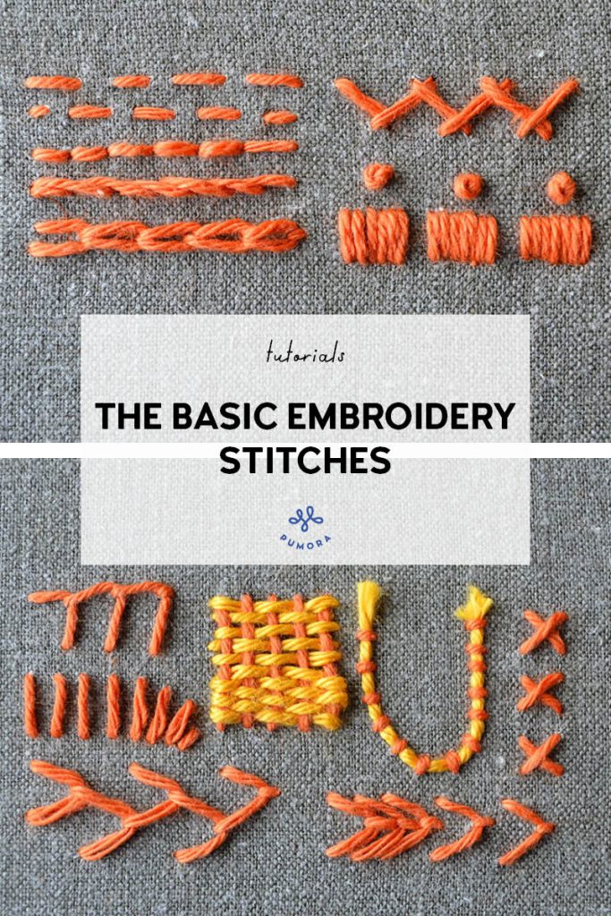 basic hand embroidery stitches with tutorials