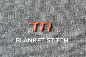 how to embroider the blanket stitch