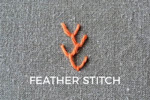 how to embroider the feather stitch