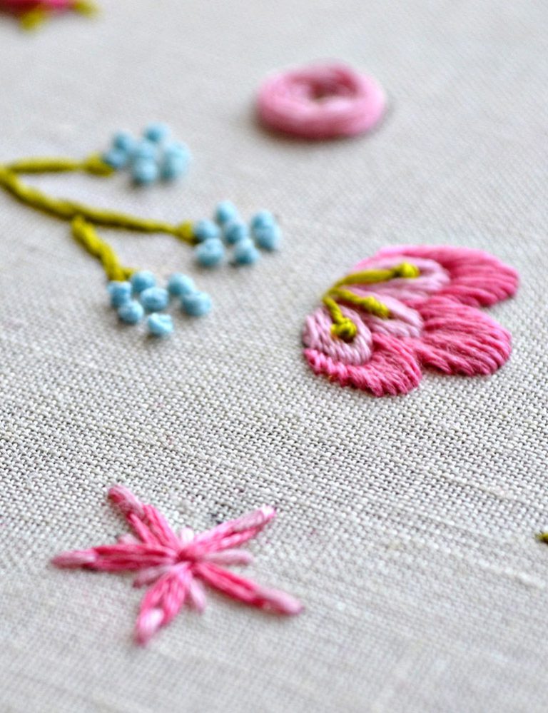 How to embroider flowers 16 simple stitches