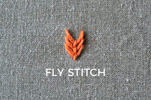 how to embroider the fly stitch