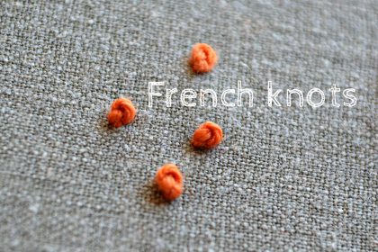 how to embroider the french knot
