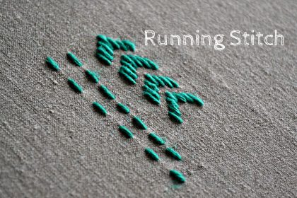 how to embroider the running stitch