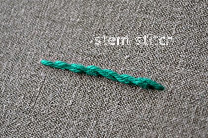 how to embroider the stem stitch