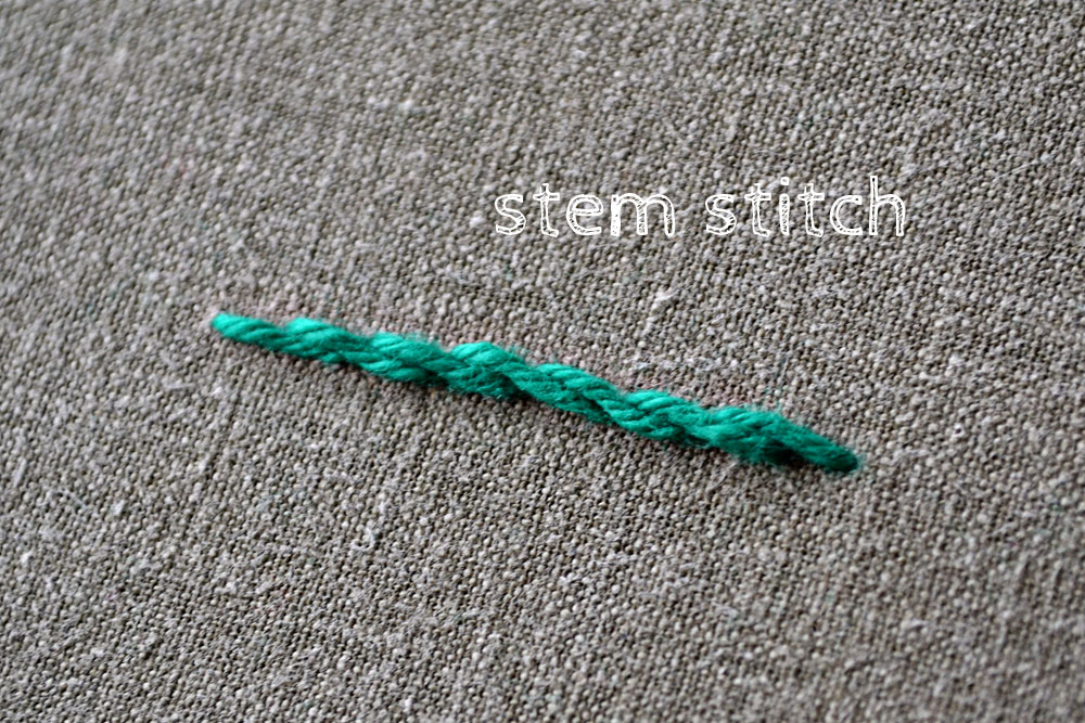 7 days of stitches: stem stitch