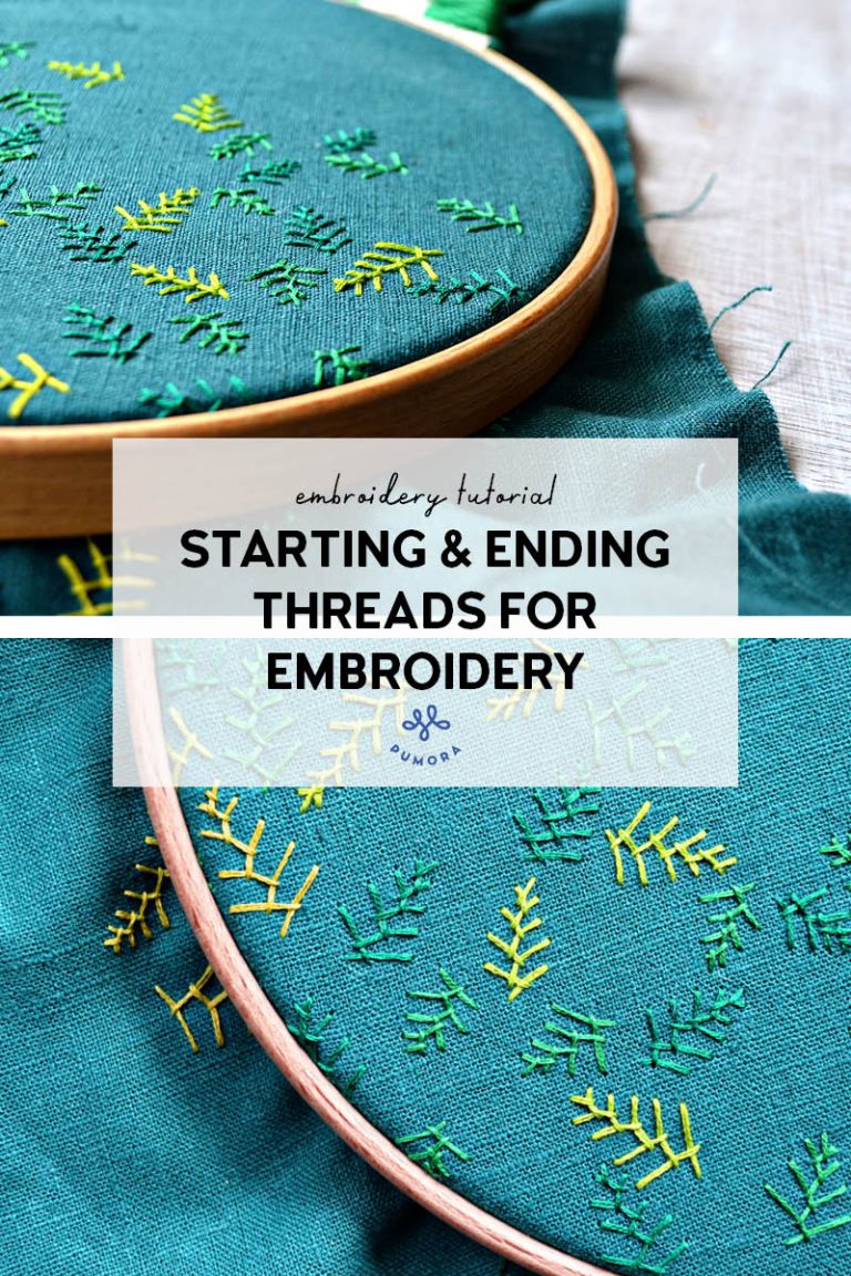 How to begin an embroidery thread and end it