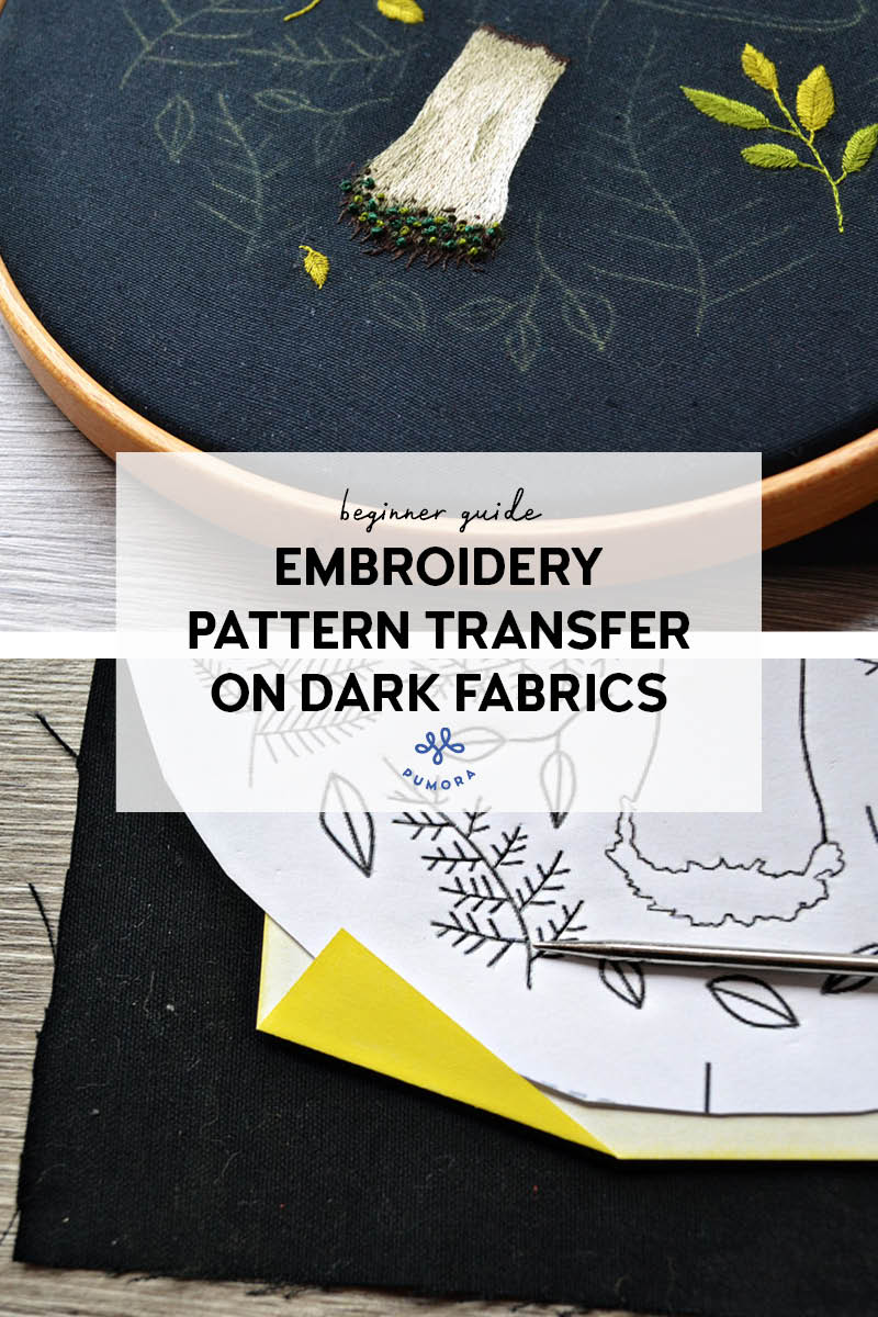 Pattern transfer on dark fabrics with transfer paper