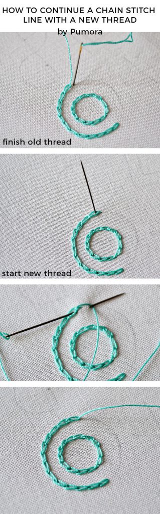 the key to neat chain stitch circles