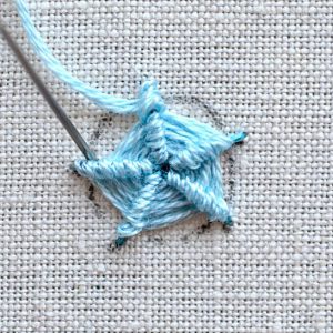 whipped wheel rose - flower embroidery tutorial