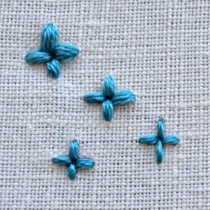 mini puffy flower embroidery tutorial