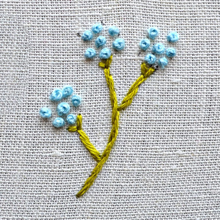 french knot flower embroidery tutorial