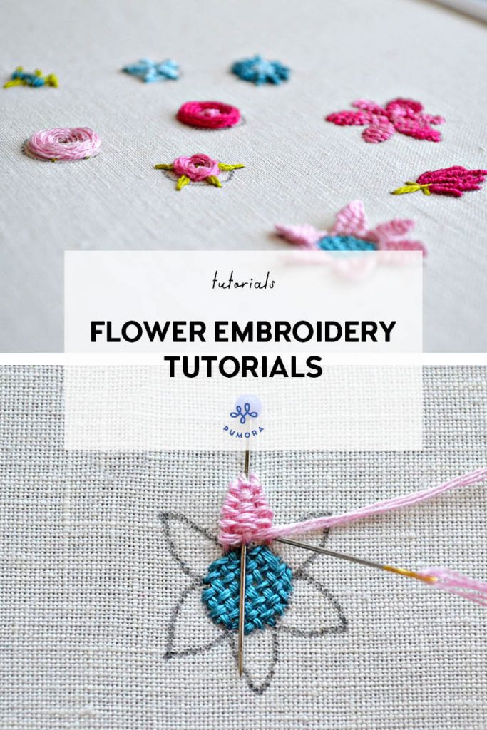 french knot flower embroidery tutorial