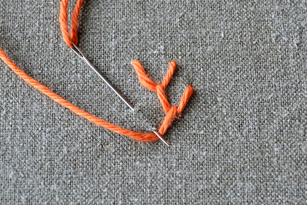 how to embroider the feather stitch