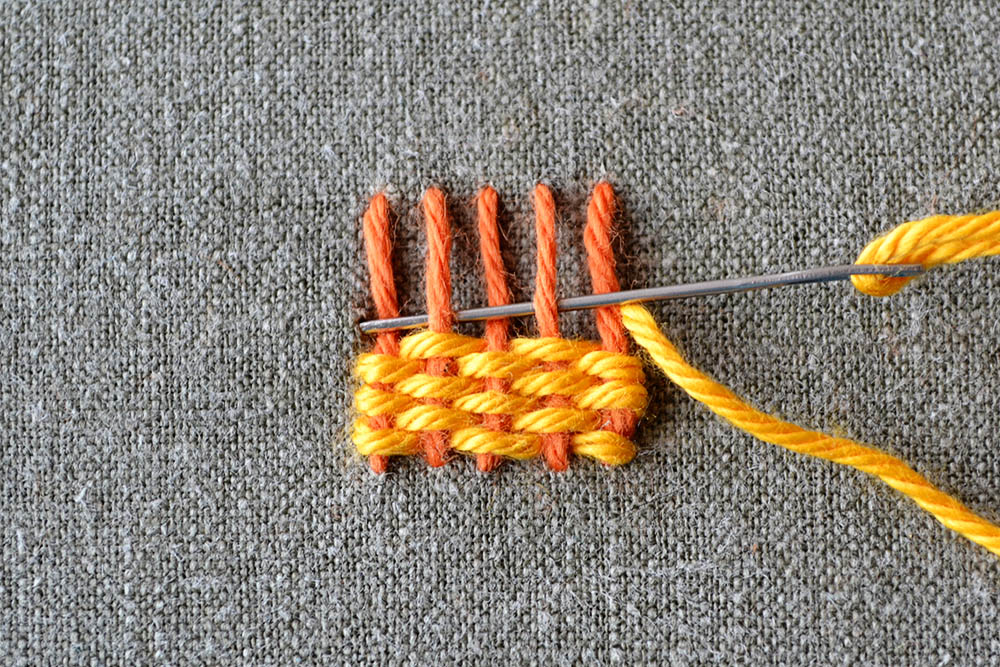 How to do needle weaving
