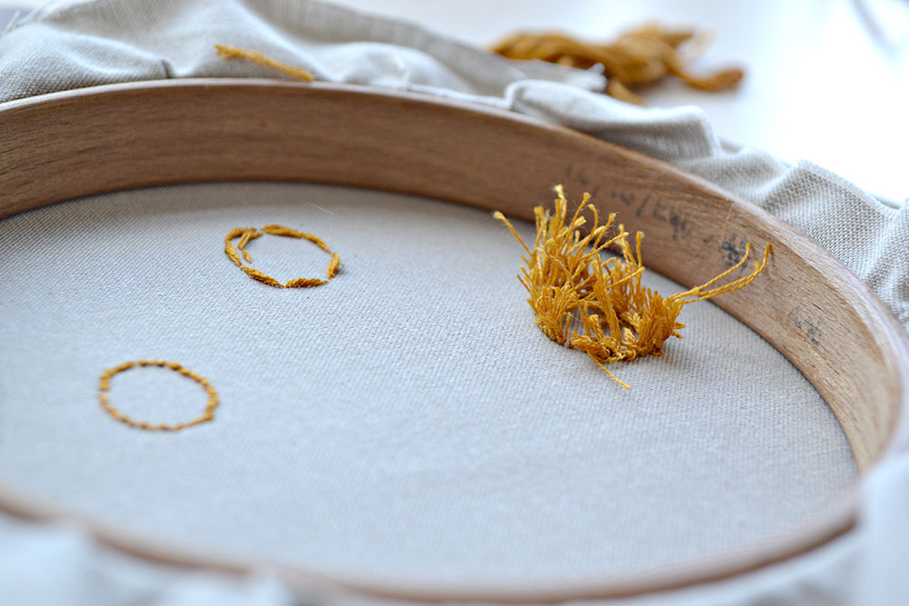 how to embroider hair