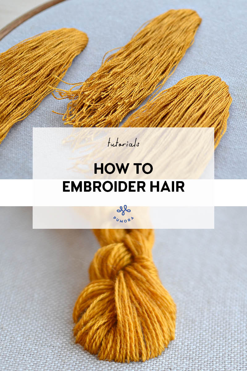 How to embroider hair - 3 ways to stitch a hairstyle