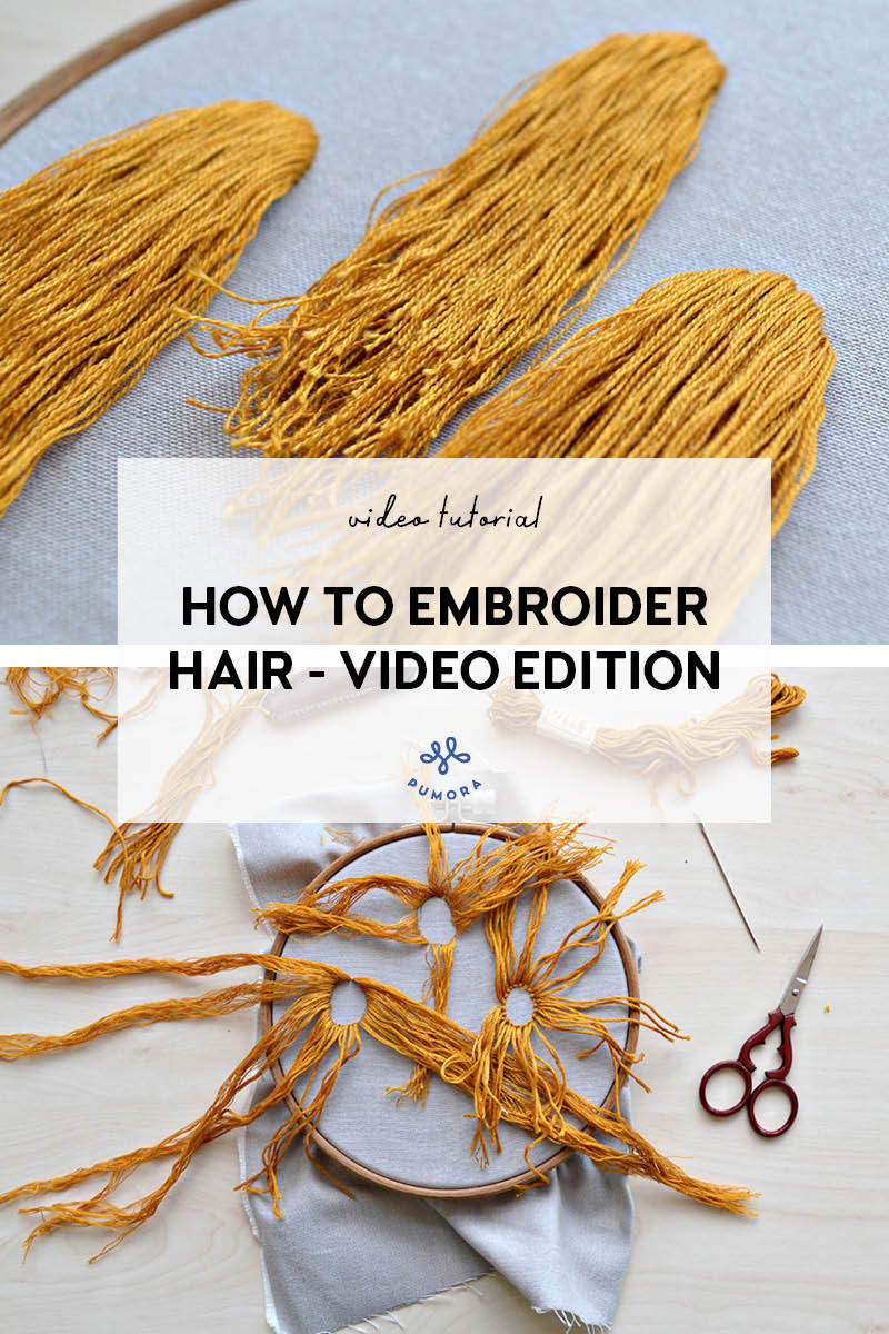 How To Embroider Hair Video Tutorials - 3 Ways To Stitch Hair