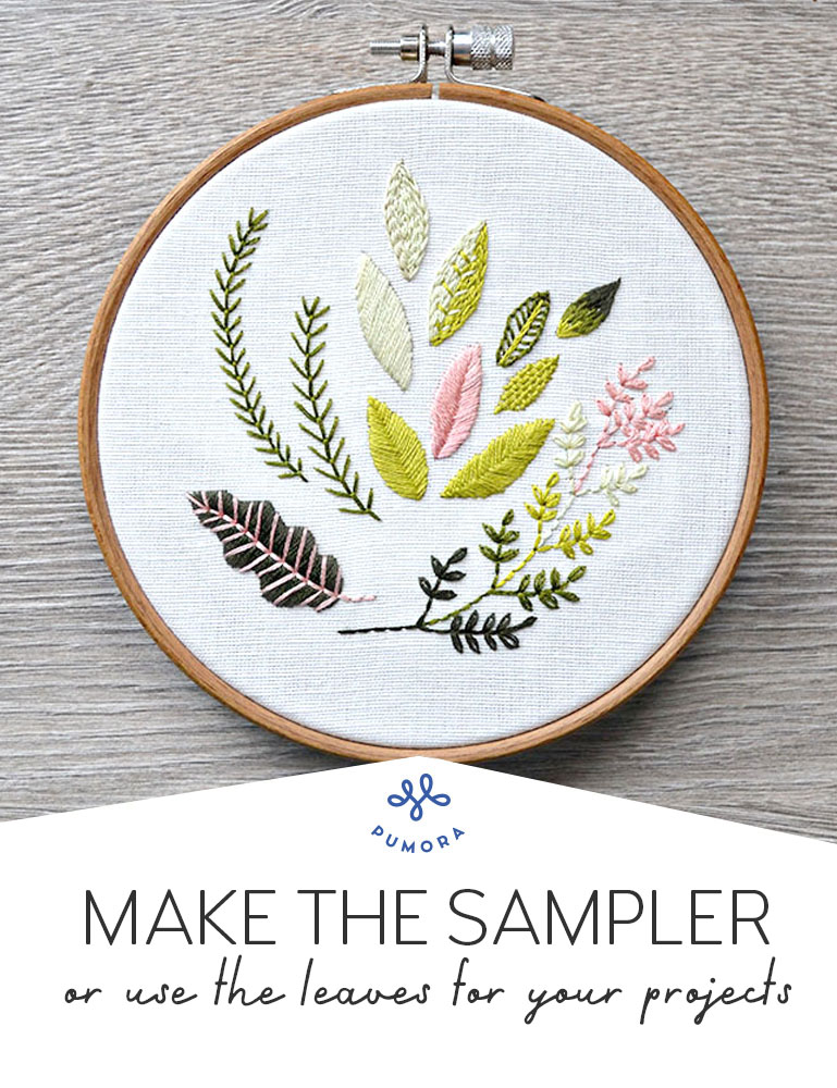 leaf embroidery stitch book 4