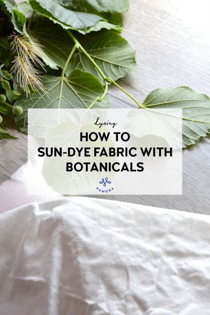 how to sun-dye fabric with leaves