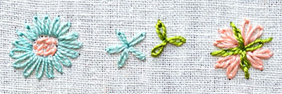 How to embroider chain stitch flowers