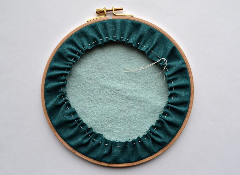 How to frame embroidery in a hoop beginner tutorial