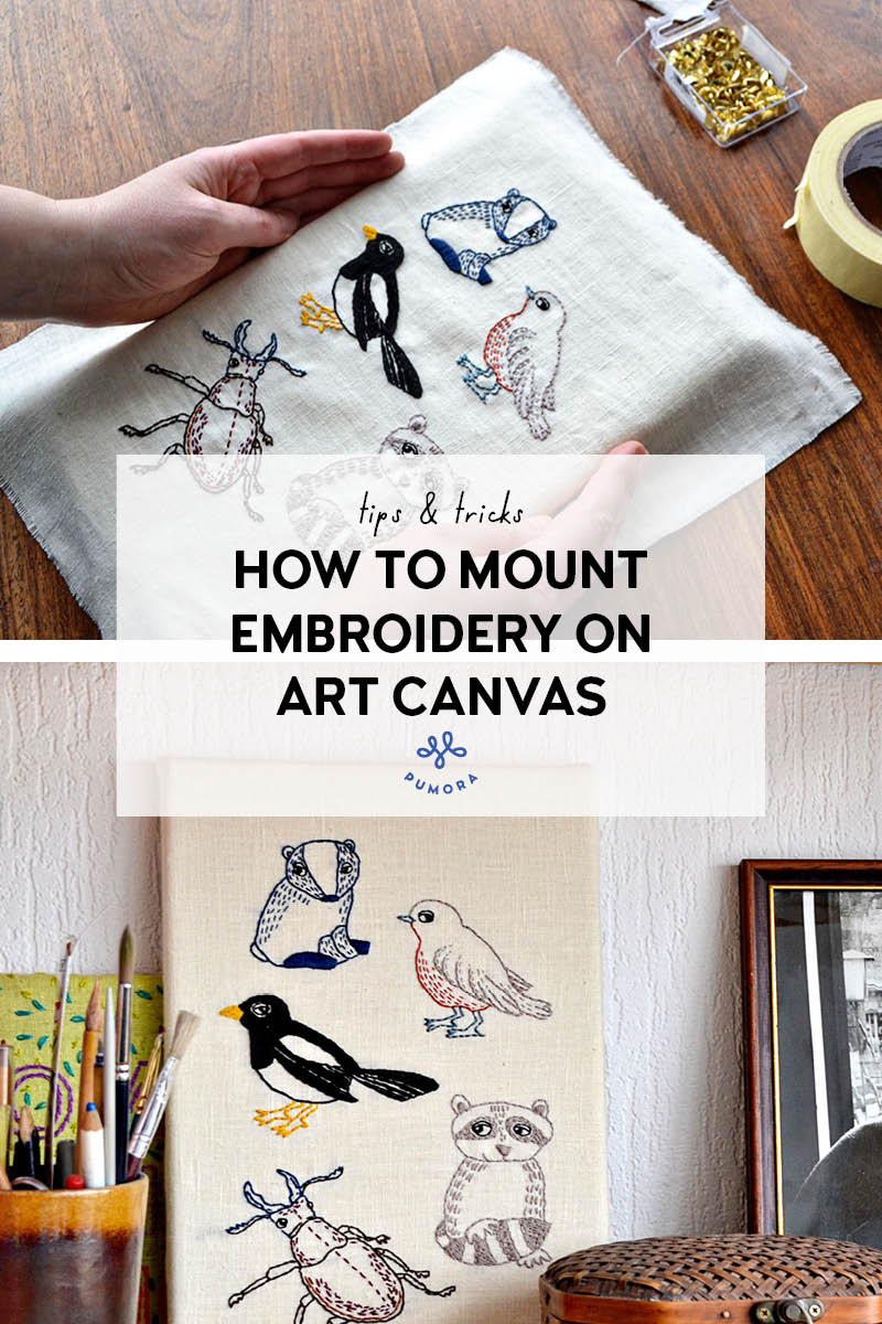 How to mount embroidery on art canvas
