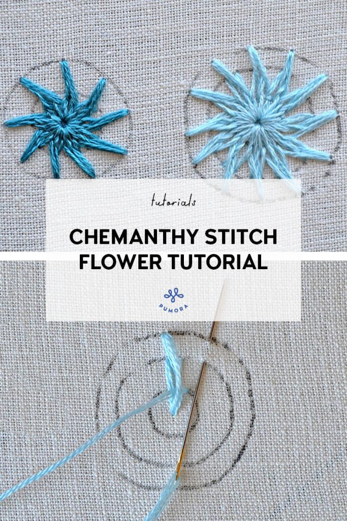 Chemanthy stitch flower embroidery tutorial