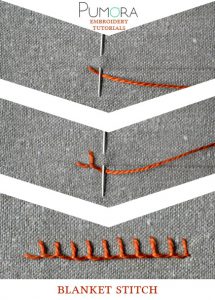blanket stitch video tutorial - embroidery stitches