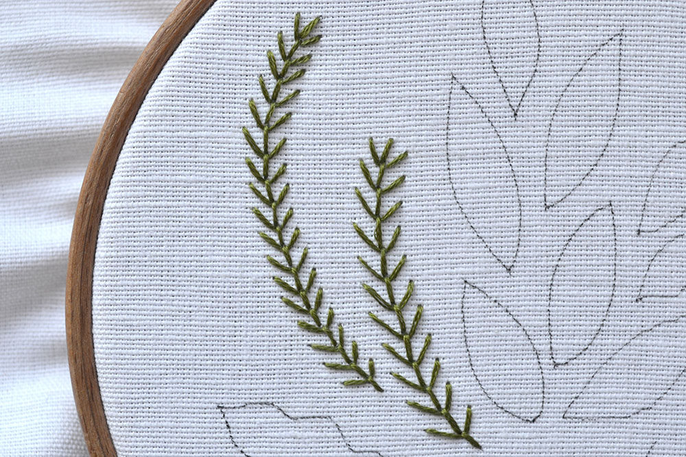 how to embroider leaves 9 stitches for leaf embroidery