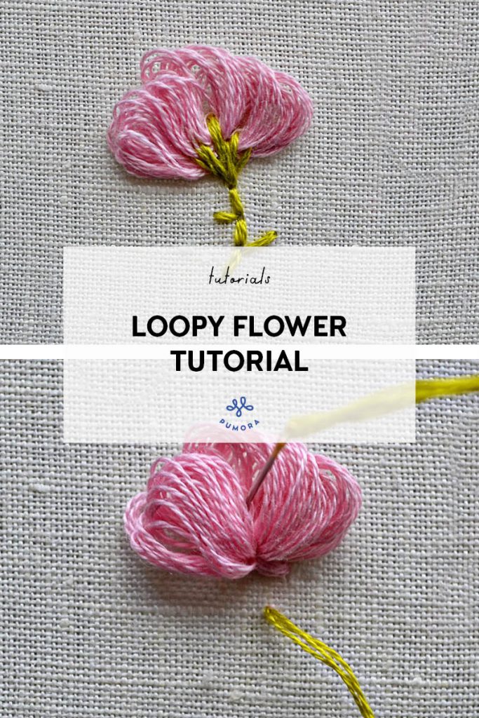 loopy flower embroidery tutorial
