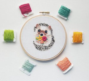 hedgehog embroidery pattern by NamasteEmbroidery 1