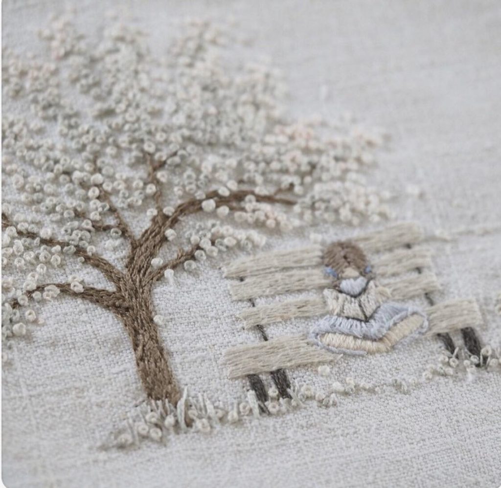spring blossom tree embroidery kit stitcherystudioshop