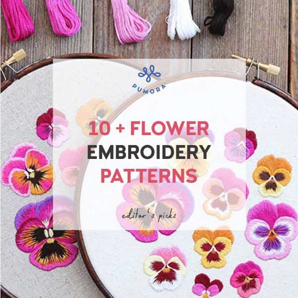Flower embroidery patterns & kits - floral stitches for your home