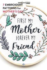 Hand embroidery patterns for Mother's Day