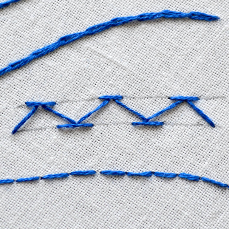 Chevron stitch embroidery tutorial Chevron stitch embroidery tutorial