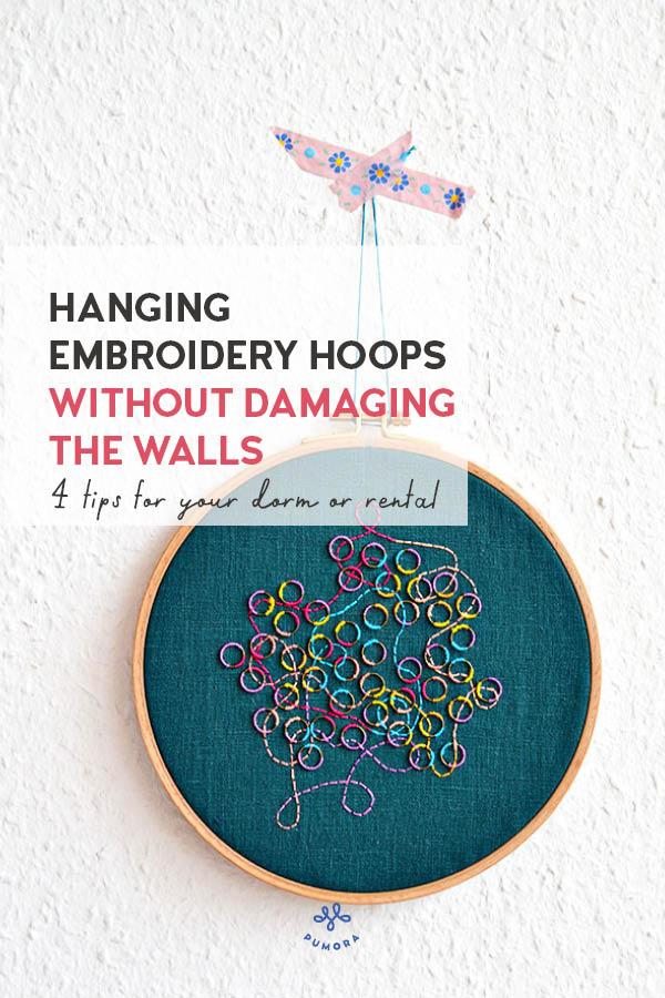 hanging embroidery hoops without nails
