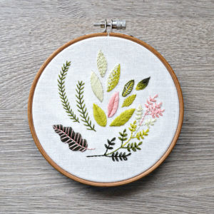 how to embroider leaves