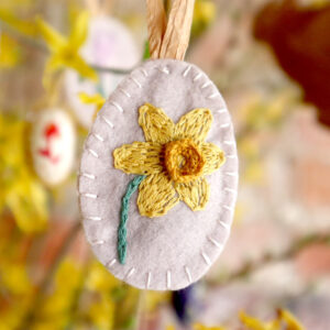 hand-stitched easter ornaments